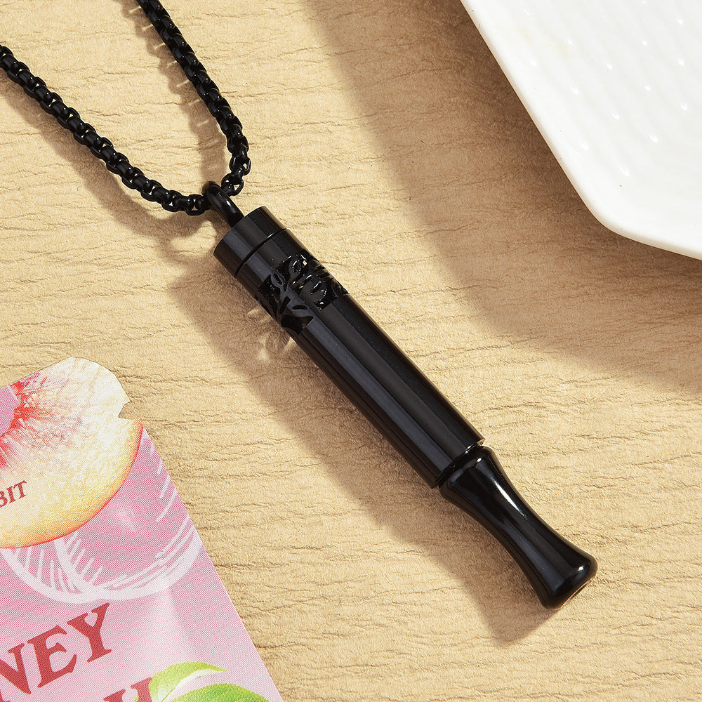 Teeth Leaf Pattern Meditation Breathing Decompression Portable Pure Plant Essential Necklaces