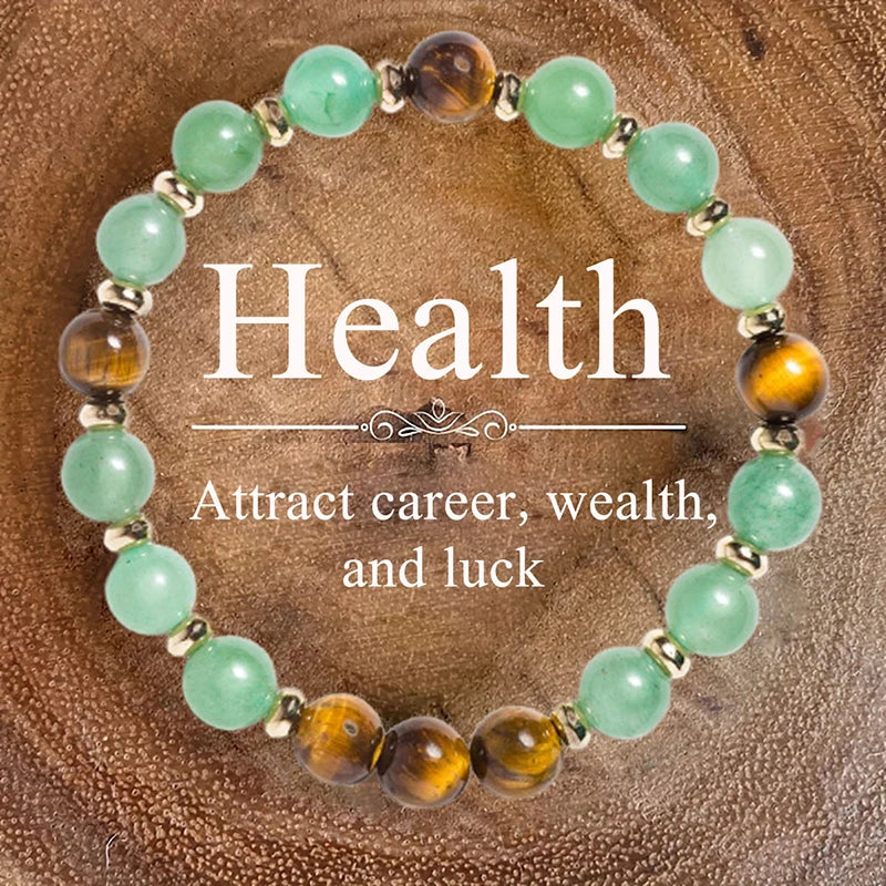 Intention Stone Bead Bracelet – Crystal Healing Jewelry