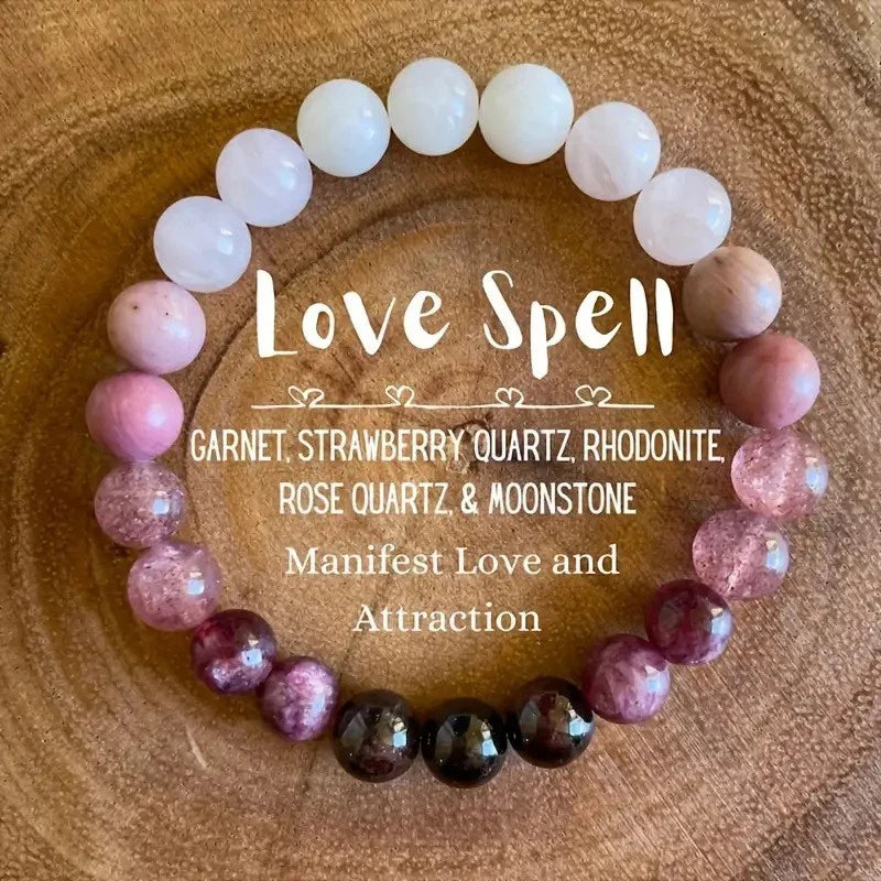 Intention Stone Bead Bracelet – Crystal Healing Jewelry