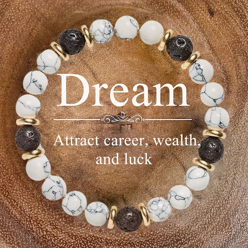 Intention Stone Bead Bracelet – Crystal Healing Jewelry