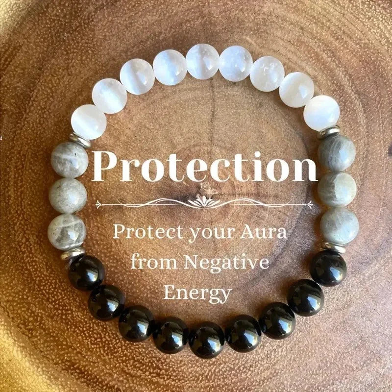 Intention Stone Bead Bracelet – Crystal Healing Jewelry