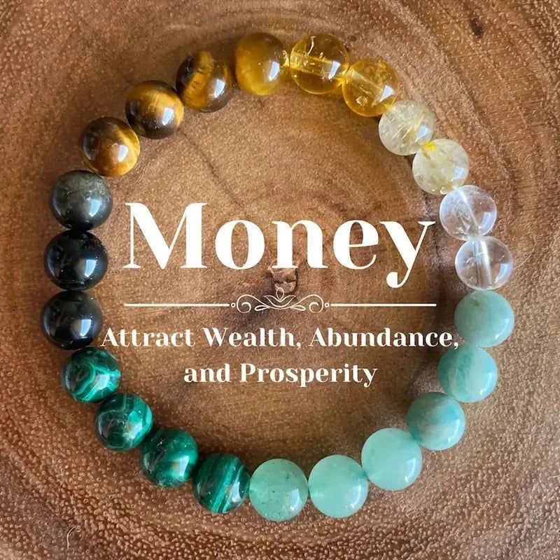 Intention Stone Bead Bracelet – Crystal Healing Jewelry