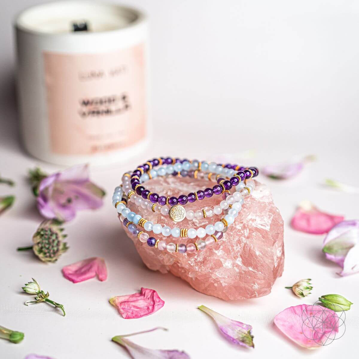 Anxiety-Free Crystal Bracelet Set of 4 – Soothing Calm