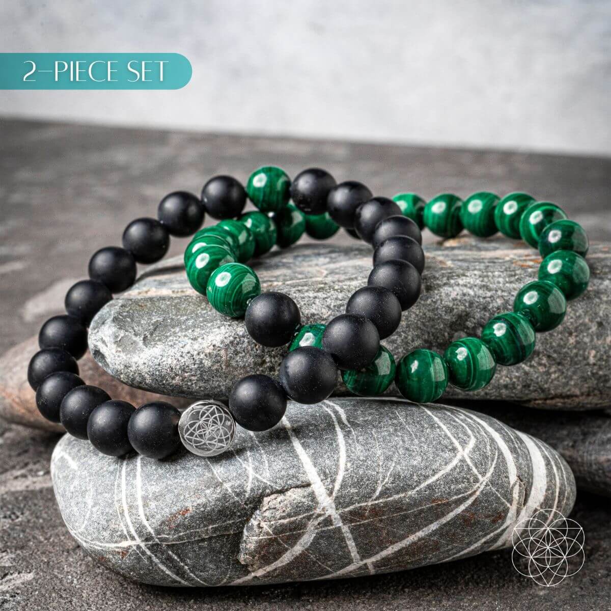 Anxiety Relief Double Bracelet Set – Calming Crystals